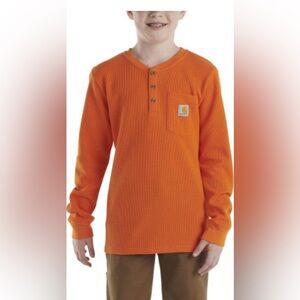 Carhartt Long-Sleeve Henley Pocket T-Shirt YOUTH Boy NWT